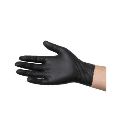 GUANTE NITRILO NEGRO SENSITIVE T-XG P/100