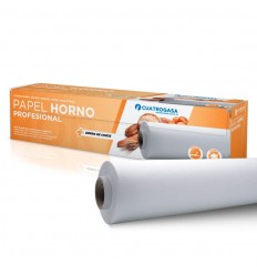 PAPEL HORNO ROLLO 38CMX100MT SILICONADO BLANCO