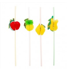 PAJITAS FLEX. SURTIDAS FRUTAS 23CM. R124.25 P/100