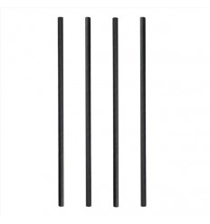 PAJITA RECTA Ø,60X20CM NEGRO PAPEL 221.88 P/250