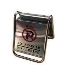 SEÑAL "NO PARKING" INOX 48X53X62CM LYA-24
