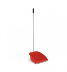 RECOGEDOR C/GOMA+PALO METAL.ROSCA ROJO R09024