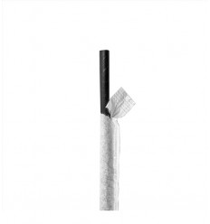 PAJITA PAPEL NEGRA C/FUNDA 228.03 P/250