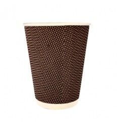 VASO 240 ML 8 OZ DOBLE TRENZADO MARRON C/500