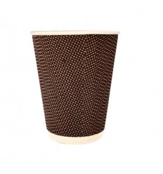 VASO 240 ML 8 OZ DOBLE TRENZADO MARRON P/25 SUELTO