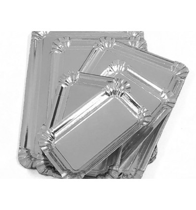 BANDEJA CARTON PLATA 16X22 10241 P/100