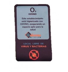 VINILO "HIGIENIZADO OZONO" 12,5X20,2 CM