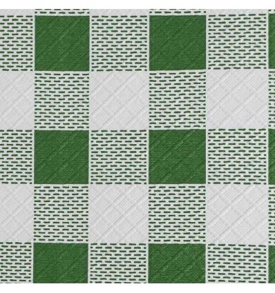 MANTEL 1X1 CUADRO VERDE/BLANCO C/400