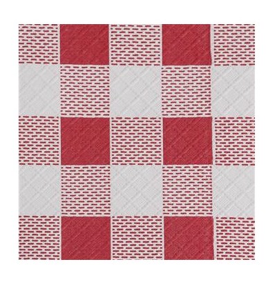 MANTEL 1X1 CUADRO ROJO/BLANCO C/400
