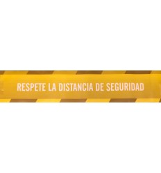 VINILO "RESPETE DISTANCIA SEGURIDAD" 100X20CM
