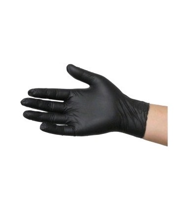GUANTE NITRILO NEGRO SENSITIVE T-G P/100