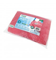 BAYETA MICROFIBRA *MULTISOFT* ROJO P/12