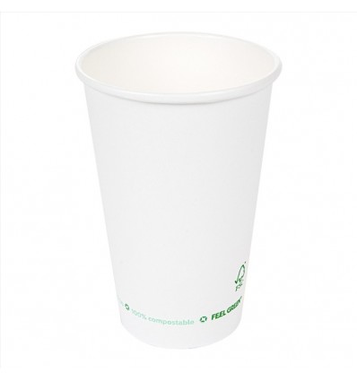 VASO 480ML BLANCO"PLASTIC FREE" *255.23* C/1.000