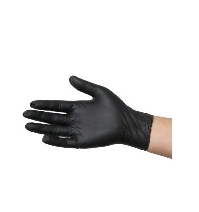 GUANTE NITRILO NEGRO SENSITIVE T-M P/100