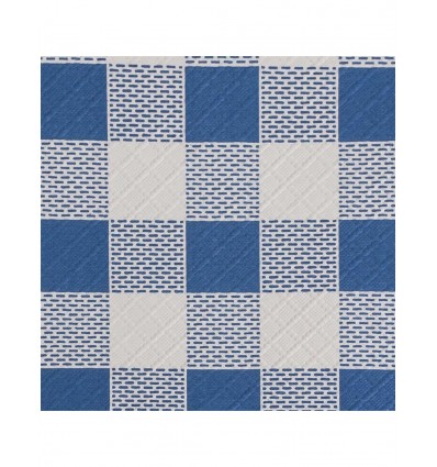 MANTEL 1X1 CUADRO AZUL/BLANCO C/400
