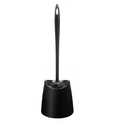ESCOBILLA + SOPORTE WC *NEGRO* R02093