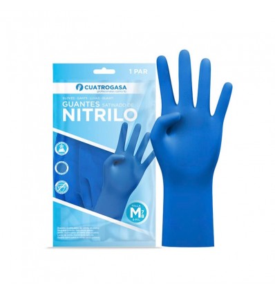 GUANTE NITRILO AZUL INDUSTRIAL T-M